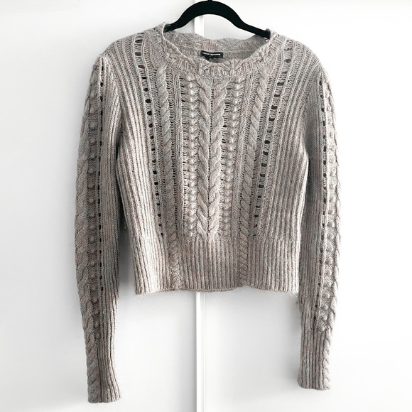 Club Monaco Cable Knit Scallop Sweater - Picture 1 of 12